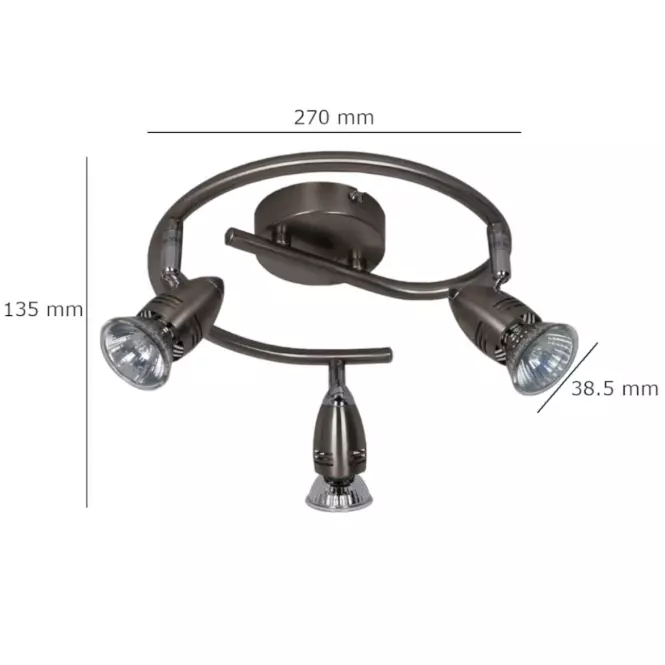 Stropné bodové svietidlo  Mag GU1016A-3SP LSP3