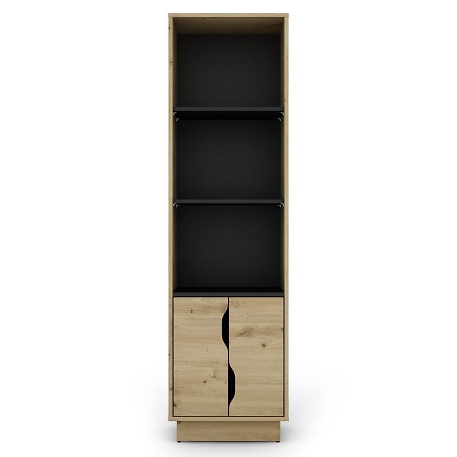 Regál Cesar 2 artisan/čierna,2