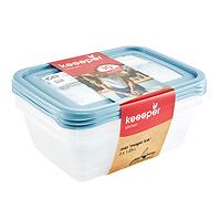 Sada 3 nádob Rovno. S modrým štítkom 20,5x15,5x6,5 1,25l