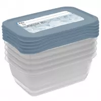 Sada 5 nádob Rovno. S modrým štítkom 15,5x10,5x6 0,5l 680