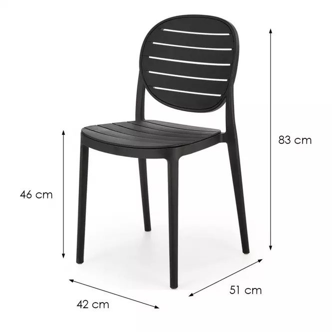 Stolička K529 čierna