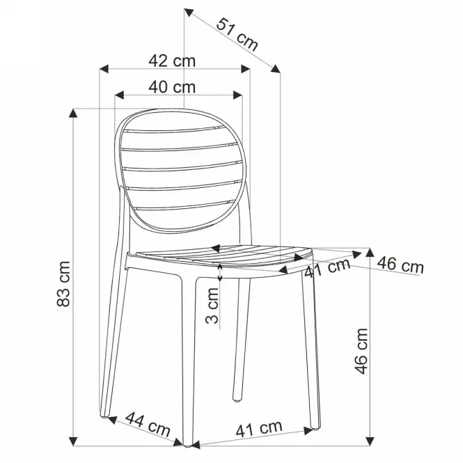 Stolička K529 biela/prírodné,3