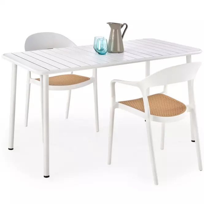 Stolička K530 biela/prírodné