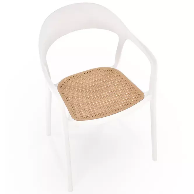 Stolička K530 biela/prírodné