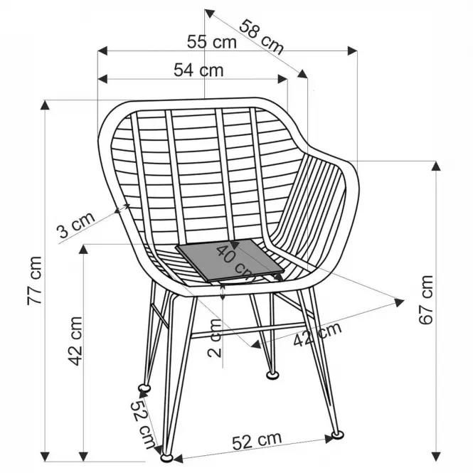 Stolička K541 sivá/prírodné