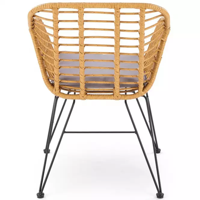Stolička K541 sivá/prírodné