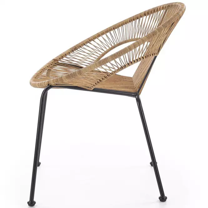 Stolička BARI rattan hnedá/čierna,5