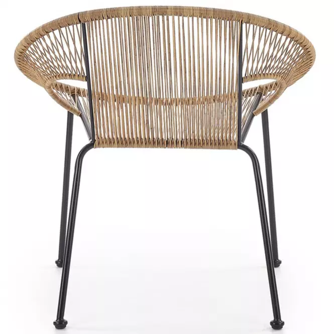 Stolička BARI rattan hnedá/čierna,7