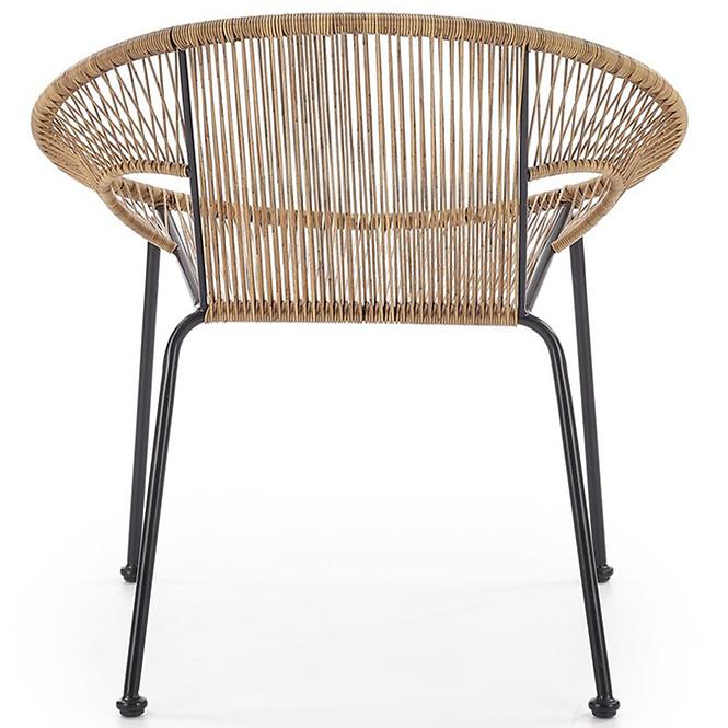 Stolička BARI rattan hnedá/čierna,7