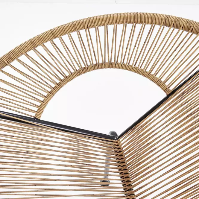 Stolička BARI rattan hnedá/čierna,9