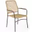 Stolička K457 rattan hnedá/čierna