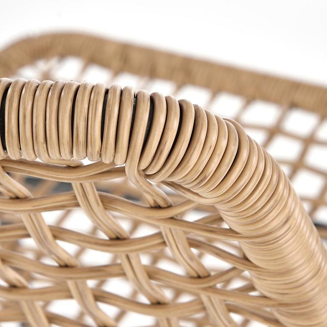 Stolička K457 rattan hnedá/čierna,2