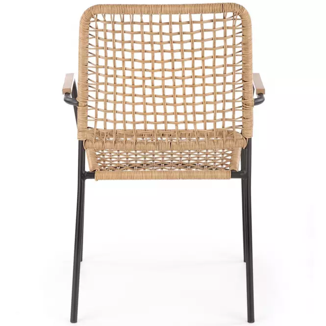 Stolička K457 rattan hnedá/čierna,4