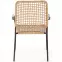 Stolička K457 rattan hnedá/čierna,4