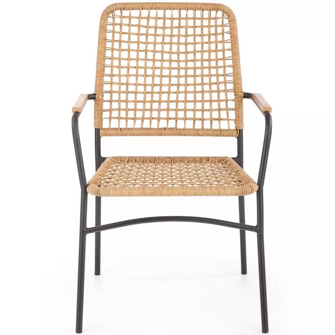 Stolička K457 rattan hnedá/čierna,7