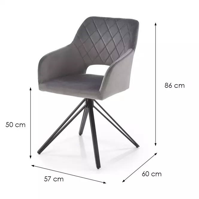 Stolička K535 sivá