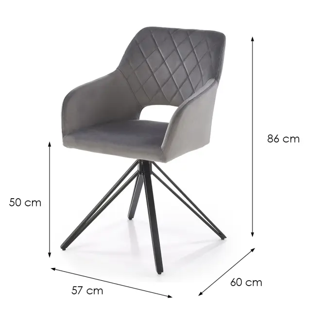 Stolička K535 sivá,2