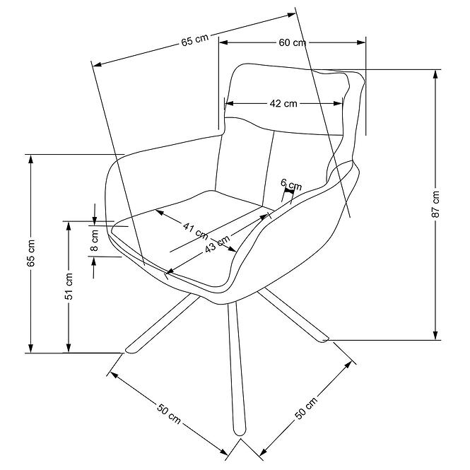 Stolička K495 horčica,3
