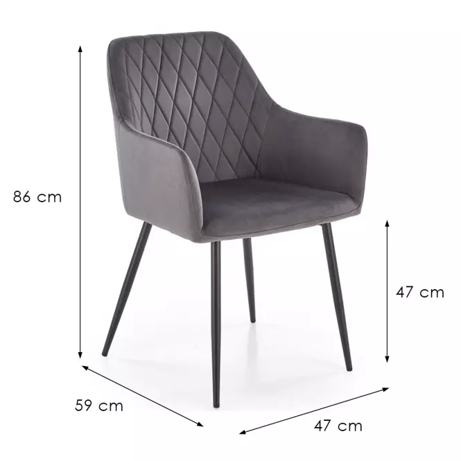 Stolička K558 sivá