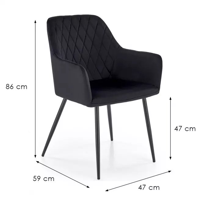 Stolička K558 čierna