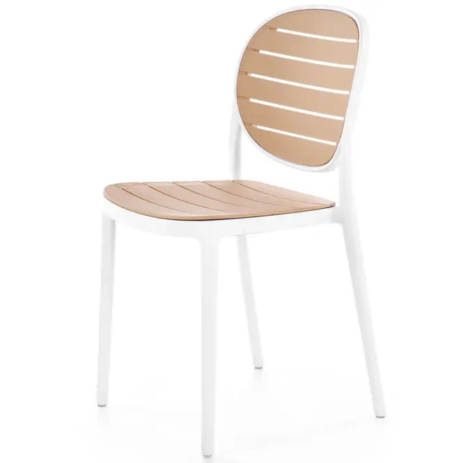 Stolička K529 biela/prírodné,5