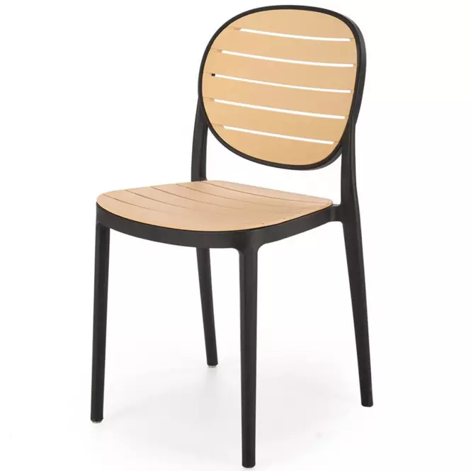Stolička K529 čierna/prírodné