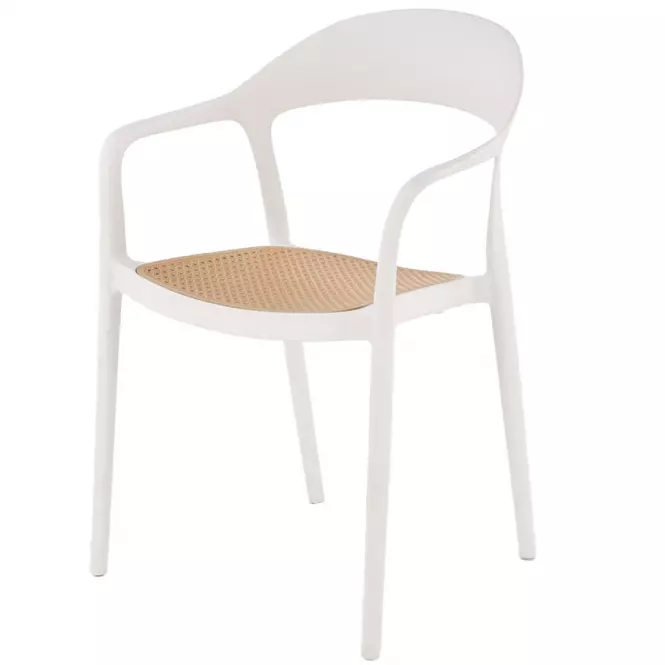 Stolička K530 biela/prírodné