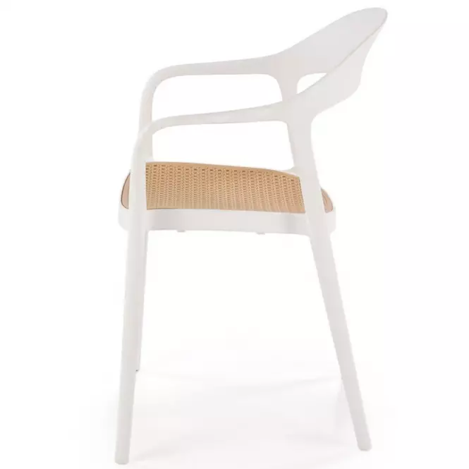 Stolička K530 biela/prírodné,6