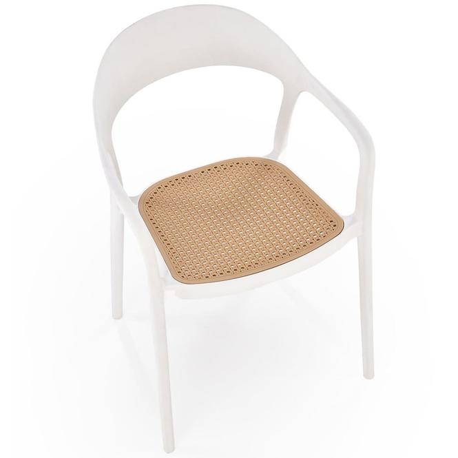 Stolička K530 biela/prírodné,9