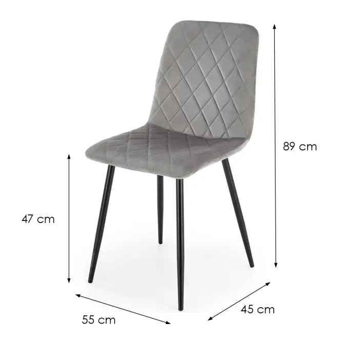 Stolička K525 sivá,2