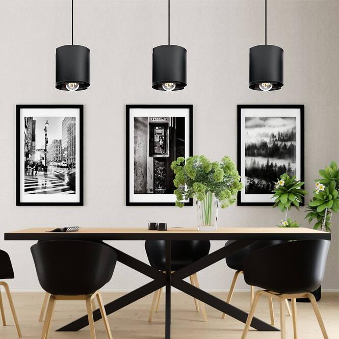 Závesné svietidlo HUGO čierne 2959/Z-B-1 LW1,4