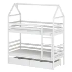 Posteľ Domček Alex 90x200 biela