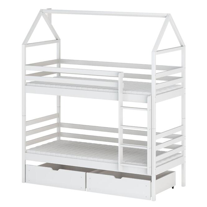 Posteľ Domček Alex 90x200 biela