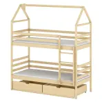 Posteľ Domček Alex 90x200 borovica