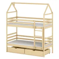 Posteľ Domček Alex 90x200 borovica