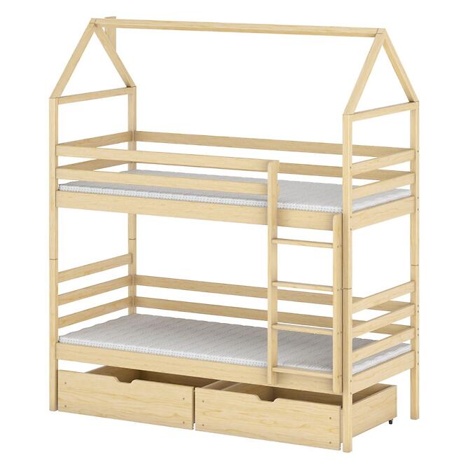 Posteľ Domček Alex 90x200 borovica