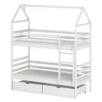 Posteľ Domček Alex 80x160 biela