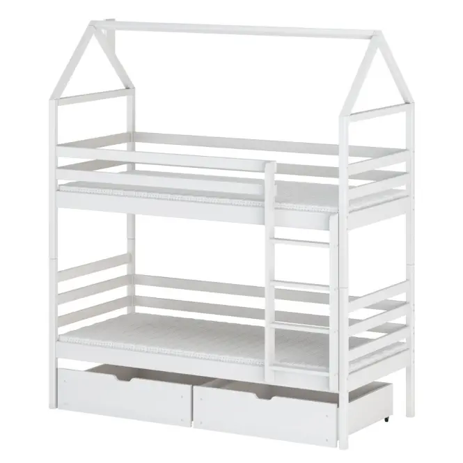 Posteľ Domček Alex 80x160 biela