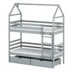 Posteľ Domček  Alex 80x160 sivá