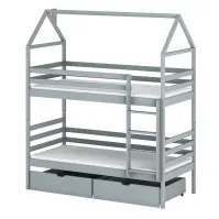 Posteľ Domček  Alex 80x160 sivá