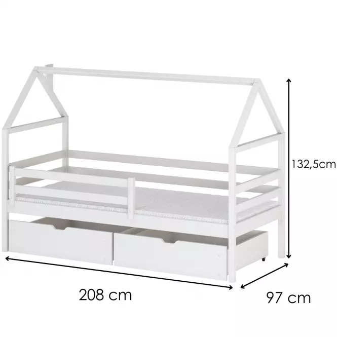 Posteľ Chata Aron 90x200 white