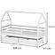Posteľ Chata Aron 90x200 white,2