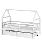 Posteľ Domček Aron 90x200 biela