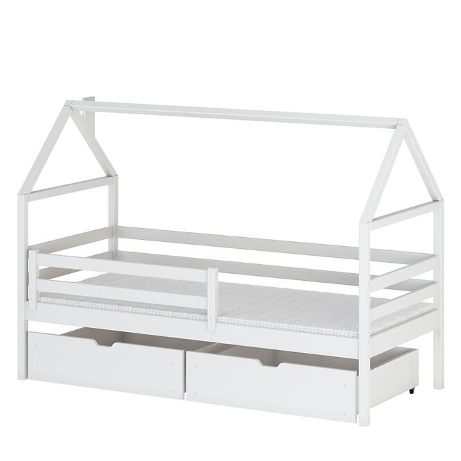 Posteľ Domček Aron 90x200 biela