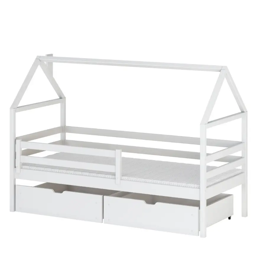 Posteľ Domček Aron 90x200 biela