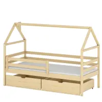 Posteľ Domček Aron 90x200 borovica