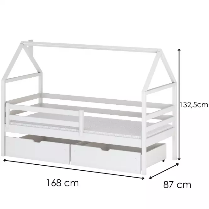 Posteľ Chata Aron 80x160 white