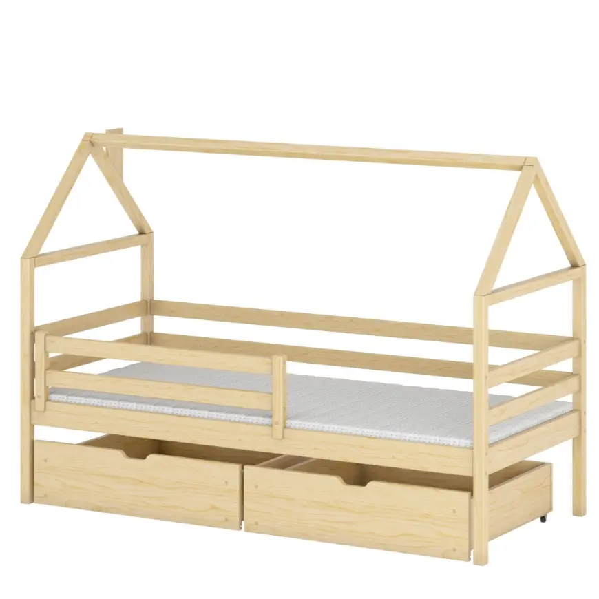 Posteľ Domček Aron 80x160 borovica