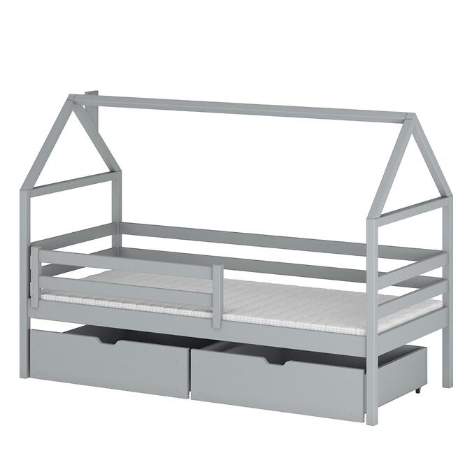 Posteľ Domček Aron 80x160 sivá