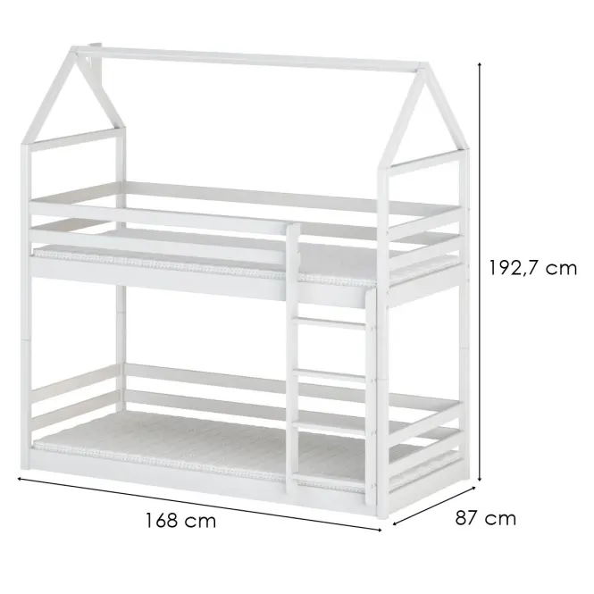 Posteľ Domček Axel 80x160 biela